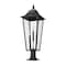 Z-Lite Gannon 3 Light Outdoor Pier Mounted Fixture, 12in. W x 33.5in. H, Black 5008PHXLR-533PM-BK - alternate 8